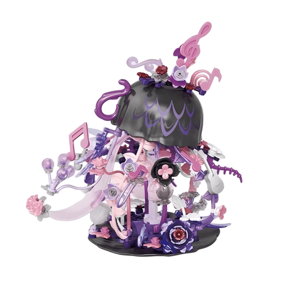 Enchanted Melody Jellyfish Building Block Set, Creative Birthday Gift, Home Office Table Centerpiece