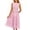 *Pink, variant on VBVC Women's Sleeveless Boat Neck Striped Dress,Ladies High Waist A-Line Pleated Midi Dress,Summer Wedding Guest Daily Wear For Women,Pink,S-2XL