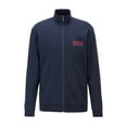 thumbnail image 1 of Boss Men's French-terry-cotton loungewear jacket with contrast-stripe sleeves, 1 of 3