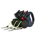 thumbnail image 5 of Correa doble retráctil azul para perros con dos cables de 3 metros, correa doble para perros sin enredos de 360° para pasear dos perros de hasta 50 libras, 5 of 5