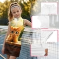 thumbnail image 4 of WhouRiu Girls Sleeveless Golf Dress Fashion Graphic Zipper High Neck A Line Dresses Kids Comfortable Cute Summer Athletic Sundress,4-5 Years, 4 of 6