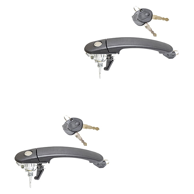 Manijas de Puertas Exteriores Generico 2000 A 2010 Volkswagen Del Negro C/Cilindro C/Llaves 2 Piezas