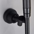 thumbnail image 2 of Hongchun Handheld Shower Holder Black Shower Head Holder Stainless Steel 360° Rotation Shower Head Holder Wall Mount Round Hand Shower Holder Hand Shower Holder, 2 of 5