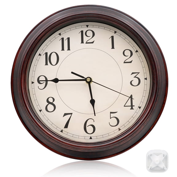 GIRACOA Wall Clock, 12 Inch Silent Non Ticking Vintage Retro Round Clock for Classroom, Bedroom, Living Room, Kitchen, Office, Decor