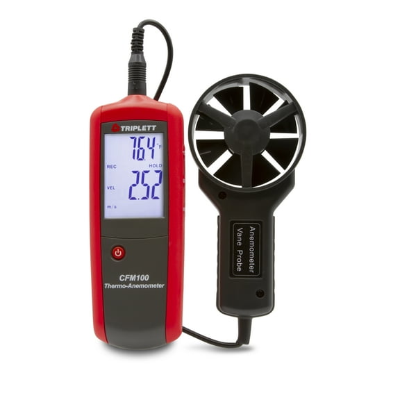 Triplett CFM100 CFM/CMM Air Flow, Velocity, and Temperature Thermo-Anemometer