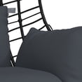 thumbnail image 5 of vidaXL Chaise Suspendue en Forme d'Œuf avec Support en Rotin Anthracite et Acier, 5 of 5