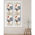 thumbnail image 2 of Window Privacy Film Retro Rooster Stained Glass Window Film Decorative Sun Block Window Cover Striped Farmhouse Watercolor Animals Window Clings Static Adhesive Sticker for Bathroom 17.7"x78.7", 2 of 6