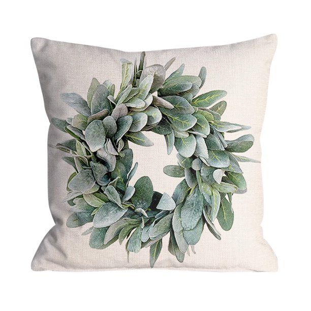 PYPESEEWY Warehouse - Funda de almohada de seda, funda de almohada estándar de lino, funda de almohada de Papá Noel, funda de cojín para sofá, funda de almohada estándar de 45 x 45 cm, juego de 4