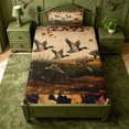 thumbnail image 3 of Manfei Watercolor Mallard Duck Twin Sheets,Rustic Animal Bedding,3 Pieces,1 Flat Sheet,1 Fitted Sheet and 1 Pillowcase, 3 of 6