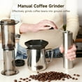 thumbnail image 3 of Manual Coffee Grinder Stainless Steel, Ceramic Burr, Adjustable & Portable Hand Coffee Grinder with Brush, Consistent Grind for Coffee Beans, Spice, Herbs, 3 of 6