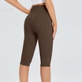 thumbnail image 5 of Basysin Women Yoga Leggings Women Elastic High Waist Pants Casual Fit Pants Trousers With Pockets Athletic Workout Pants For Gym, 5 of 5