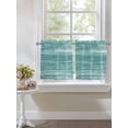 thumbnail image 4 of Duck Green 2 Panel Kitchen Curtains for Small Windows, Vintage Modern Abstract Art Ombre Bathroom Tier Curtain, Short Window Treatment for Bedroom/Living Room 55"x36", 4 of 6