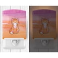 thumbnail image 2 of Caroline's Treasures BB7354CNL Orange Cat Watercolor Ceramic Night Light, 6x4x3", multicolor, 2 of 2