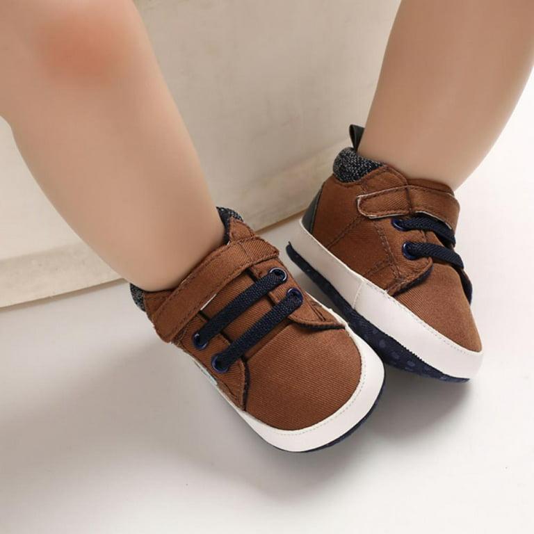 Toddler Baby Boys Girls High Tops Ankle Sneakers Soft Anti-Slip Sole  Moccasins Infant Newborn Prewalker First Walking Crib Shoes 0-18M 