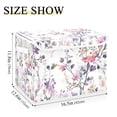 thumbnail image 5 of Yayeee Collapsible Cube Storage Bin with Lid Fabric Closet Decorative Basket with Handles, Purple Wildflowers, 5 of 7