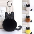thumbnail image 2 of Xinyolin Artificial Fur Fluffy Cat Key Ring, Keychain Fashion Jewelry Bag Hang Accessories, 2 of 6