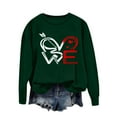 thumbnail image 4 of Cadancy Valentine Shirt Women Trendy Pullover Cute Heart Print Tops Loose Long Sleeve Valentines Day Sweatshirts Casual Crewneck Shirts, 4 of 5