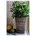 thumbnail image 4 of 18 Inch Avino Tall Square Planter - Decorative Indoor Outdoor Plant Pot for Front Porch, Deck, Patio and Home, Celtic Bronze, 4 of 6