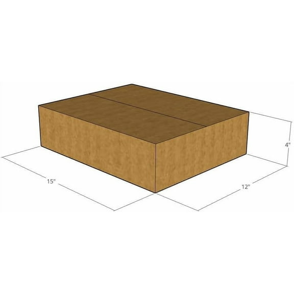 15" x 12" x 4" Corrugated Boxes 32 ECT (Pack of 5-15x12x4) | Quality Moving Boxes. Great for Shipping Boxes for Business, Office or Home.