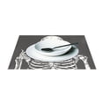 thumbnail image 3 of Ryvnso Placemats Set of 4 Human Skeleton Skull Dining Mats Heat-Resistant Non-Slip Washable Table Mat, 3 of 8