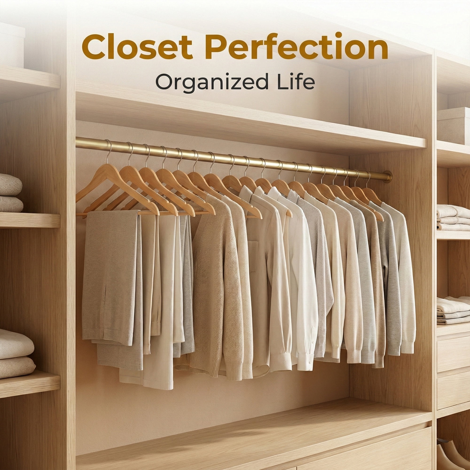 Unique Bargains 2 Pcs Wood Non-Slip Hangers with Clips for Clothing and Pants Natural