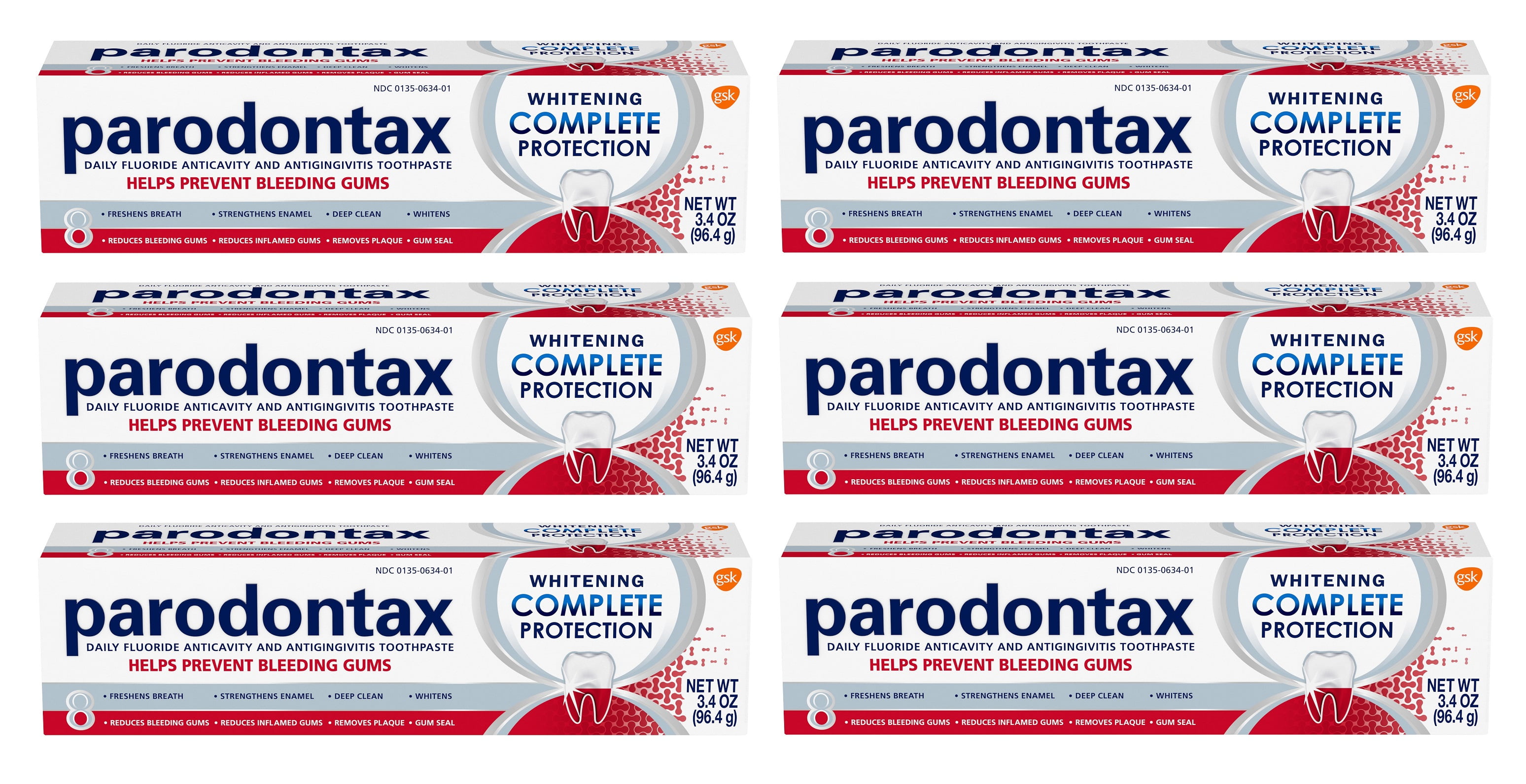 Parodontax Complete Protection Teeth Whitening Toothpaste for Bleeding