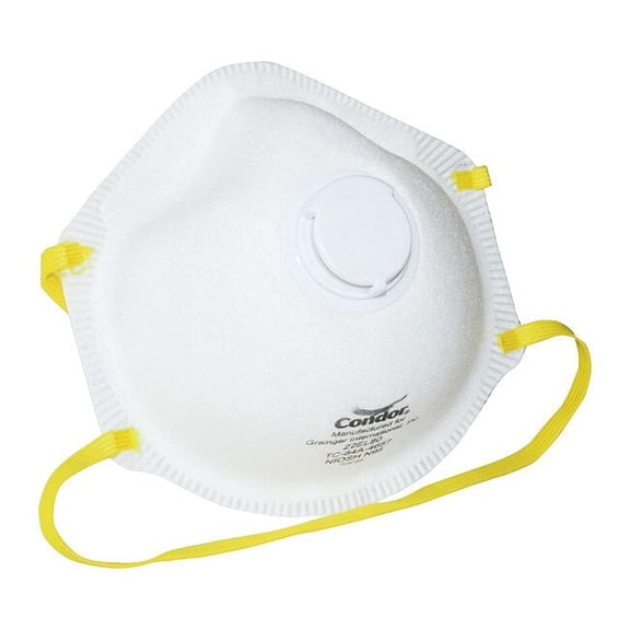 Condor Disposable Respirator, N95, Molded, Dual, Non-Adjustable, None, M 22EL80