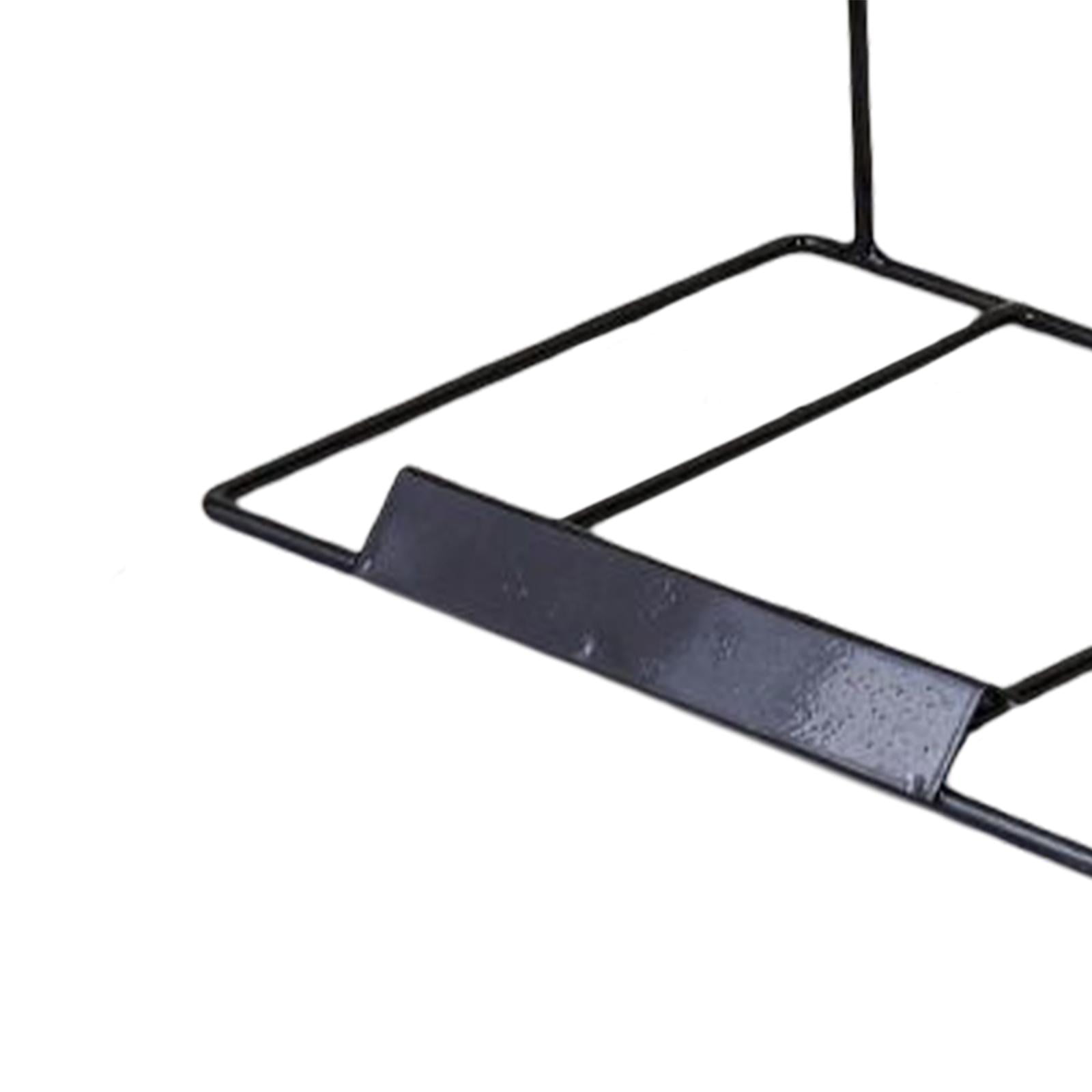 FVDPWYE Countertop Jewelry Organizer Stand Free Standing Modern Iron Rack Holder Hanging 3 Rows Black