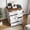 White brown, variant on Vabches Farmhouse 4 Drawer Dresser with Metal Handle, Tall Wood Chest of Drawers for Living Room Bedroom,Yellow