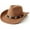 Khaki, variant on Kids Cowboy Hats Boys Girls Western Style Cowgirl Hat Wide Brim Classic Felt Fedora Hat,Beige,6-12 Years