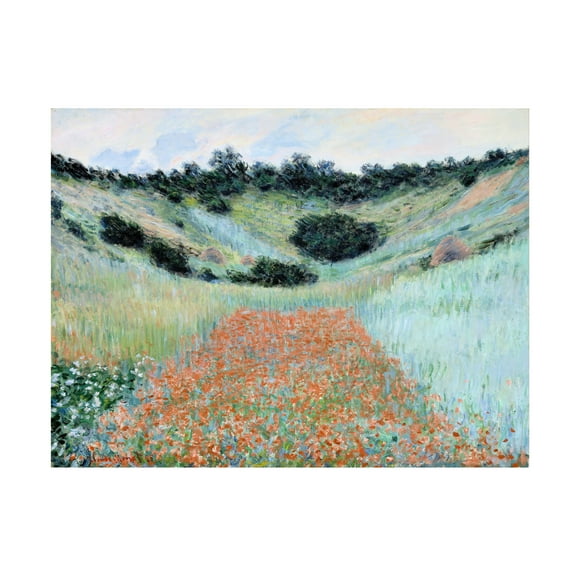 Monet 'Poppy Field Near Giverny' Canvas Art