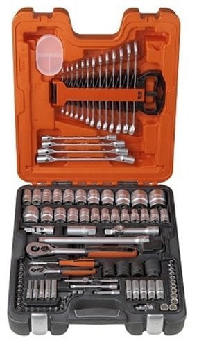 Bahco S106 1//4 /& 1//2in 106 Piece Socket Ratchet combinaison Spanner Set In Case