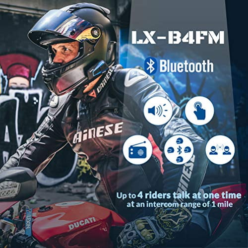 Motorbike Communication System With Speakers Headphones For Motorbike Skiing For Rider Universal Wireless Headset Lexin Lx B4fm 4 Way Bt Interphone Bluetooth Motorcycle Helmet Intercom Electronics Accessories Motorbike Communication System With Speakers Headphones For Motorbike Skiing For Rider Universal Wireless Headset Lexin Lx B4fm 4 Way Bt Interphone Bluetooth Motorcycle Helmet Intercom Electronics Accessories