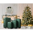 thumbnail image 3 of Zimtown 4 Piece Luggage Set, ABS Hard Shell Suitcase Luggage Sets Double Wheels with TSA Lock, Vintage Green, 3 of 14