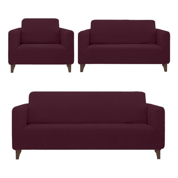 Juego de Protector Cubre Sala Elástico Strech Fit. Renueva tu Sala sin gastar más. Juego Completo: Incluye Protectores de Sofá de 1, 2 y 3 plazas.