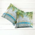 thumbnail image 2 of Ambesonne Tropical Throw Pillow Cover 2 Pack, Pool Resort Summer, 18", Green Blue, 2 of 6