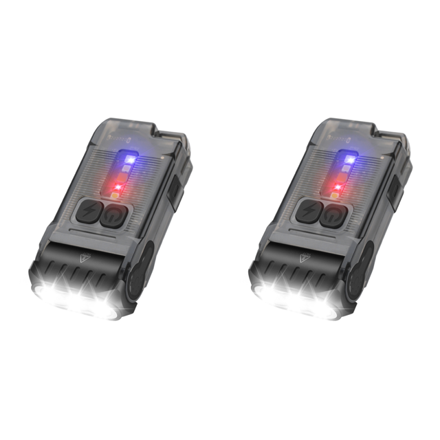Linterna de llavero Linterna EDC recargable Luz de trabajo de 1200 lúmenes Negro
