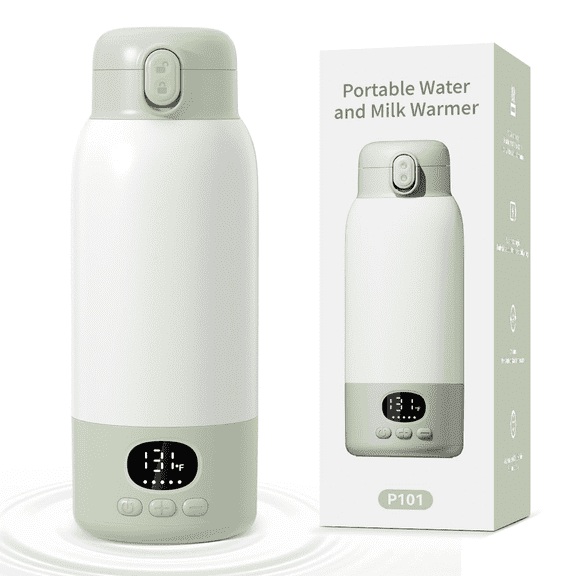 Portable Baby Bottle Warmer - Can Heat Breast Milk and Water, with a Capacity of 17 Ounces and an Accurate Temperature Control Function, Suitable for Use In Vehicles, On Trips and In The Outdoors.