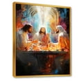 thumbnail image 2 of Designart "Pre-Last Supper Religious Pop Art" Christianity Floater Framed Canvas Wall Art, 2 of 5