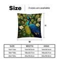 thumbnail image 5 of Peacock Velvet Throw Covers Pillow Inserts - Set of 2 Decorative Pillows with Unique Patterns for Home Decor, Couch, Bed - 16x16, 18x18, 20x20 Inches, 5 of 6