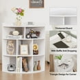 thumbnail image 5 of VECELO 4-Tier Corner Cabinet, Wooden Bookcases Bookshelf with 8-Cubby Storage Organizer for Small Space, White, 5 of 6