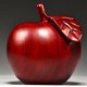 thumbnail image 3 of Adornos de manzana de madera maciza tallado a mano, decoración del hogar, lucencia de manzana de madera, Feng Shui, regalo de Nochebuena, recuerdo, 3 of 4