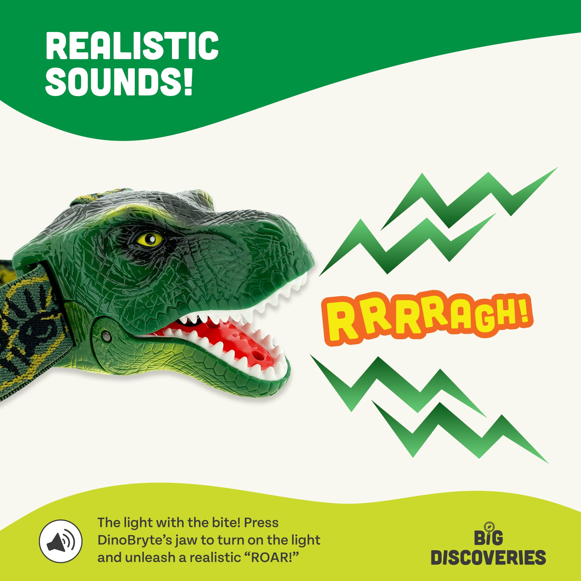 DinoBryte LED Headlamp - T-Rex Headlamp for Kids