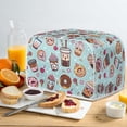 thumbnail image 4 of Yuyamidu Doughnut Toaster Cover 2 Slice Dirt-Resistant Wide Slot Bread Maker Cover Blue Kitchen Small Appliance Cover Baking Supplies Protection Cover Dessert Theme, 4 of 7