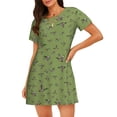thumbnail image 1 of Vsdgher Chemise de Nuit à Manches Courtes Motif Canard Col Rond Mignonne Robe de Nuit Confortable, 1 of 6