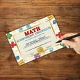 thumbnail image 4 of Math Certificate of Achievement 30pk 6x9 Cardstock Division Addition Subtraction Multiplication Master Award Excellence Student Class Recognition Math Facts, 4 of 5