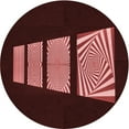 thumbnail image 1 of Ahgly Company Machine Washable Indoor Square Transitional Night Red Area Rugs, 3' Square, 1 of 7
