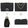 thumbnail image 3 of PORT&LOTUS Small Shoulder Bags for Women with Golden Chain Strap Quilted Designer Handbags for Women Cute Purses for Women Trendy Black Cross Body Purse Women Black Womens Purses, 3 of 7