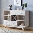 thumbnail image 3 of Furniture of America Bogt Multi-Storage Buffet, White Oak, 3 of 6