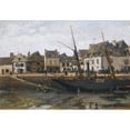 thumbnail image 3 of Alexander Karlovich Beggrov 18x14 Black Modern Framed Museum Art Print Titled - View of Concarneau (1883), 3 of 5